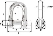 Wichard Captive Pin "D" Shackles