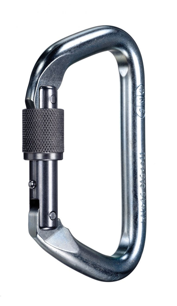 SMC Large steel Locking D carabiner, NFPA - Coast Ropes and Rescue